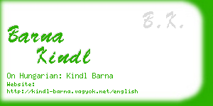 barna kindl business card